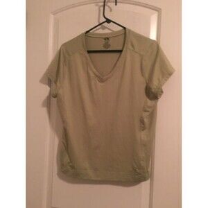 Athletic Works Women's Short Sleeve T-Shirt V-Neck Shirt Size XL 16-18 Green